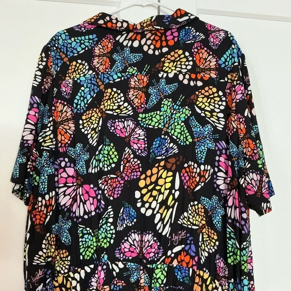 JulyLiebe Butterfly Print Jumpsuit with Pockets Size 3XL